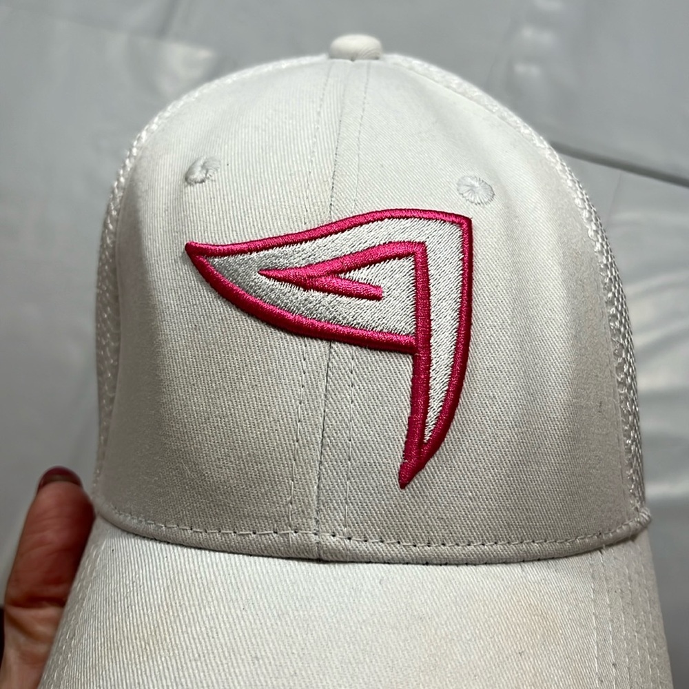 GOLF HAT pink Golf Flag Outdoor Cap Pink/White Q3 Tech Adjustable Hat Adjustable - Picture 8 of 8